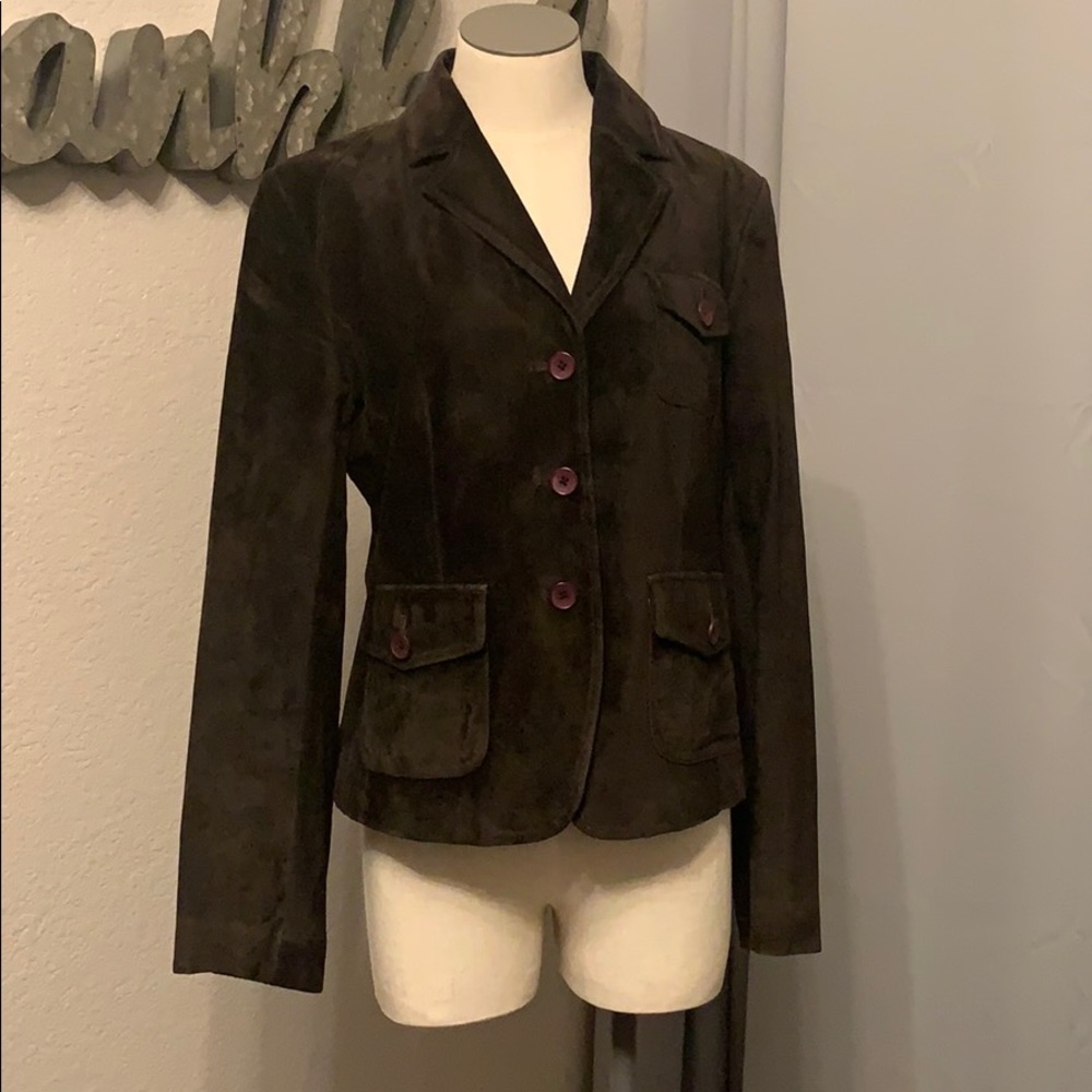 Women’s brown suede Ann Taylor Loft Jacket Size 8